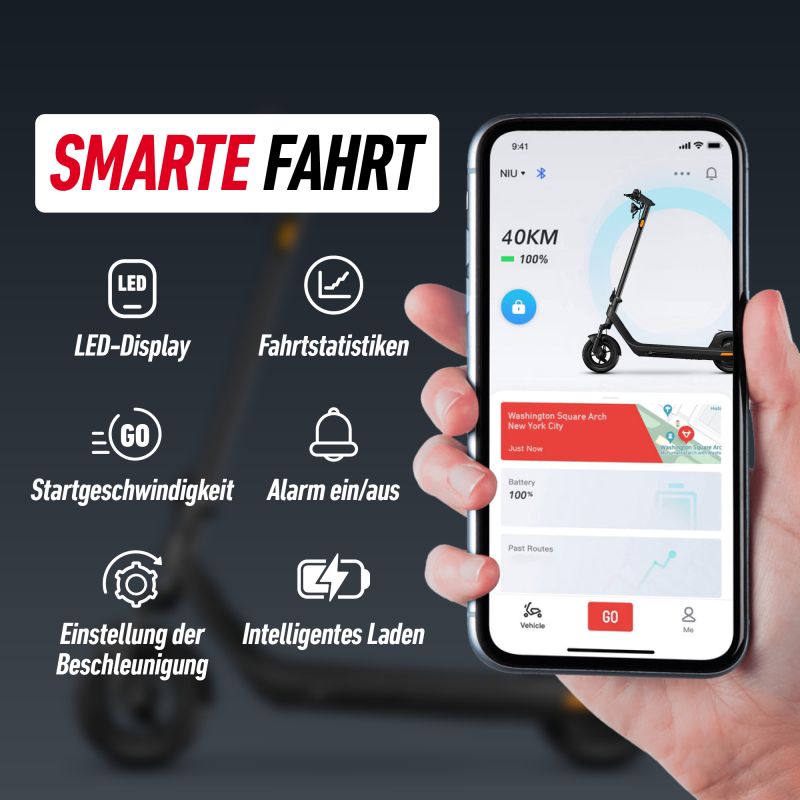 NIU KQi 200F mit klappbarem Lenker und 54 km Reichweite – Bild 5